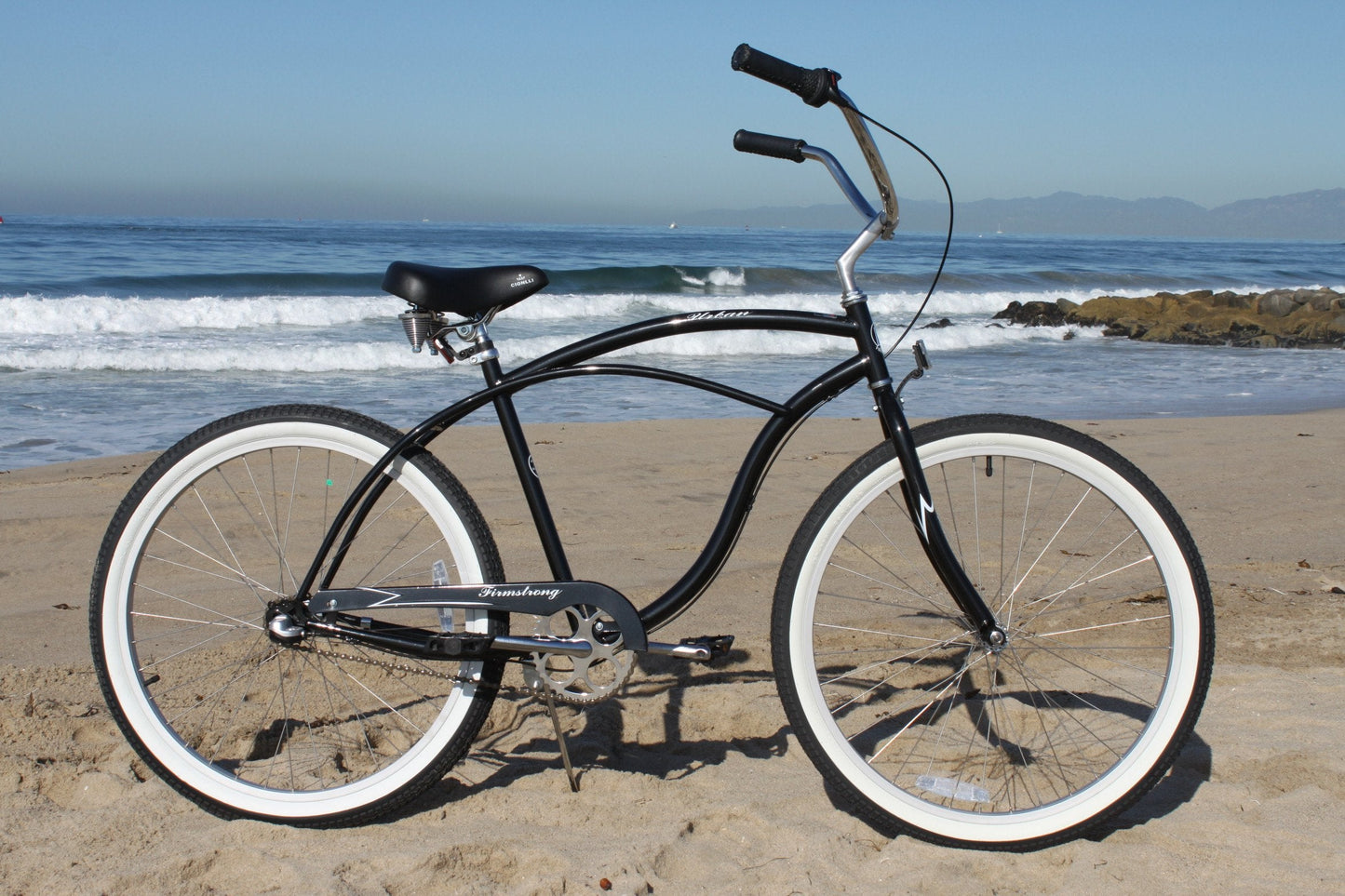 Firmstrong Urban Man Beach Cruiser Bike, Men's 3 Speed Hybrid Bicycle, 26 Inch Wheels, Black