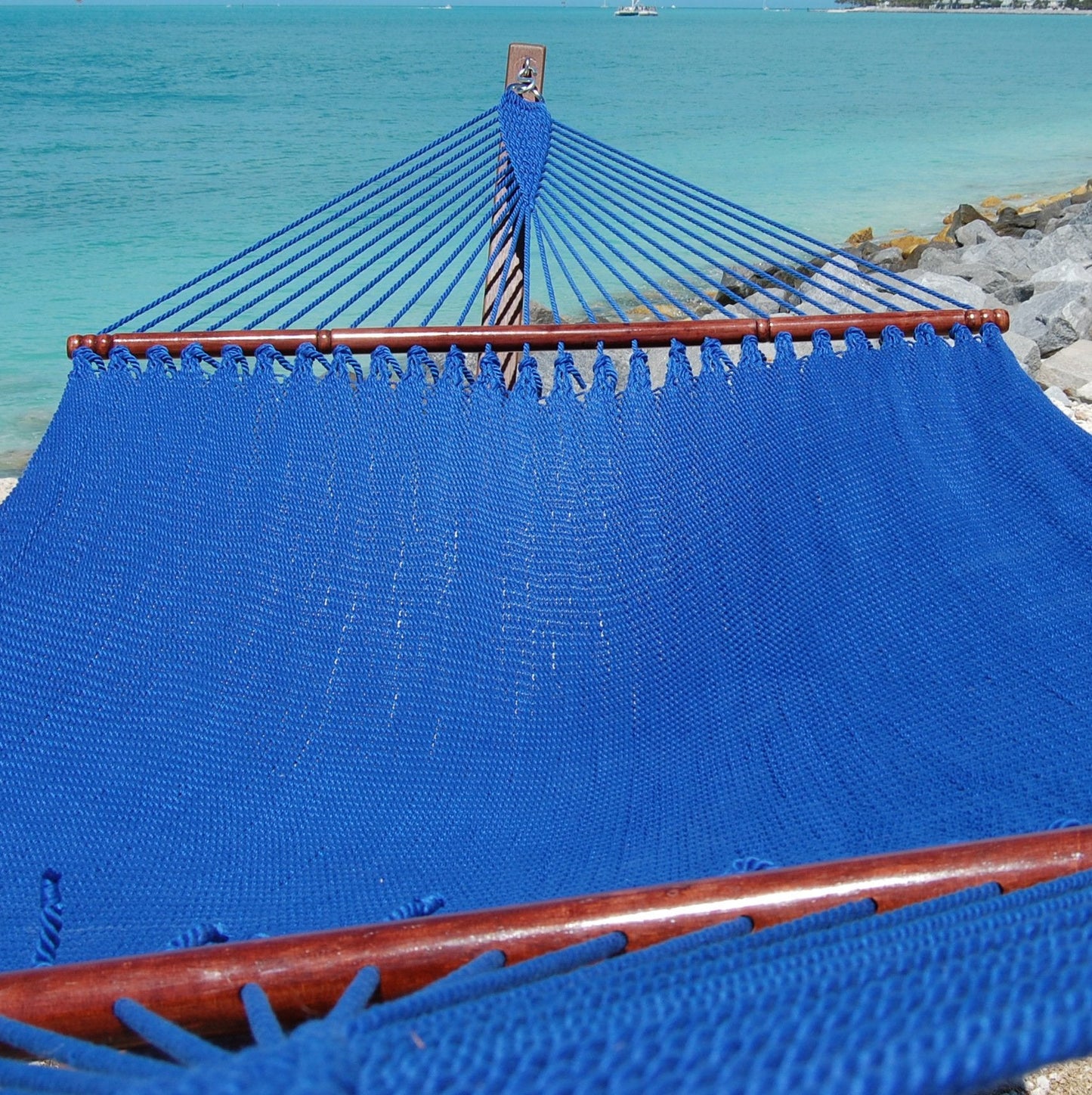 Jumbo Caribbean Hammock - 55 Inch - Soft-Spun Polyester - Dark Blue