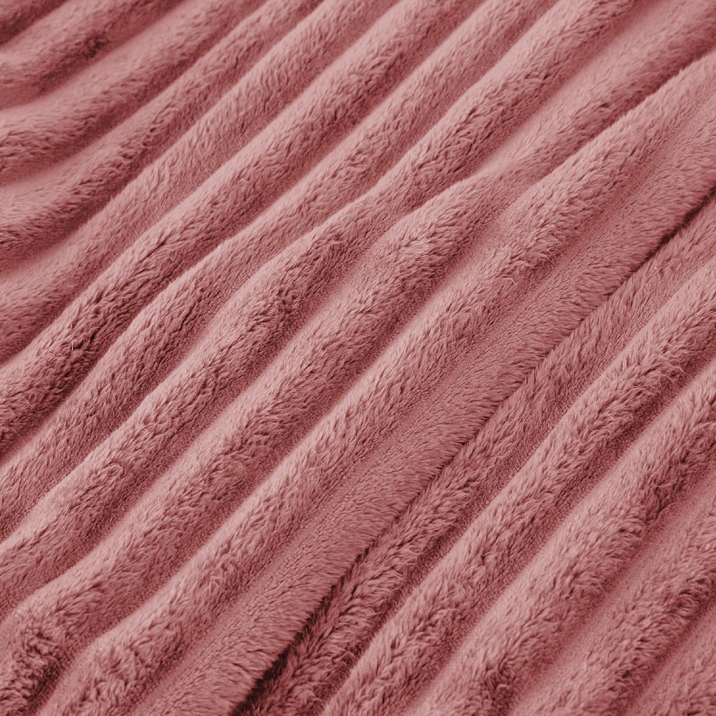 Bedsure GentleSoft Twin Blanket - Cozy Dusty Pink Fleece Throw for Couch, 60x80 Inches