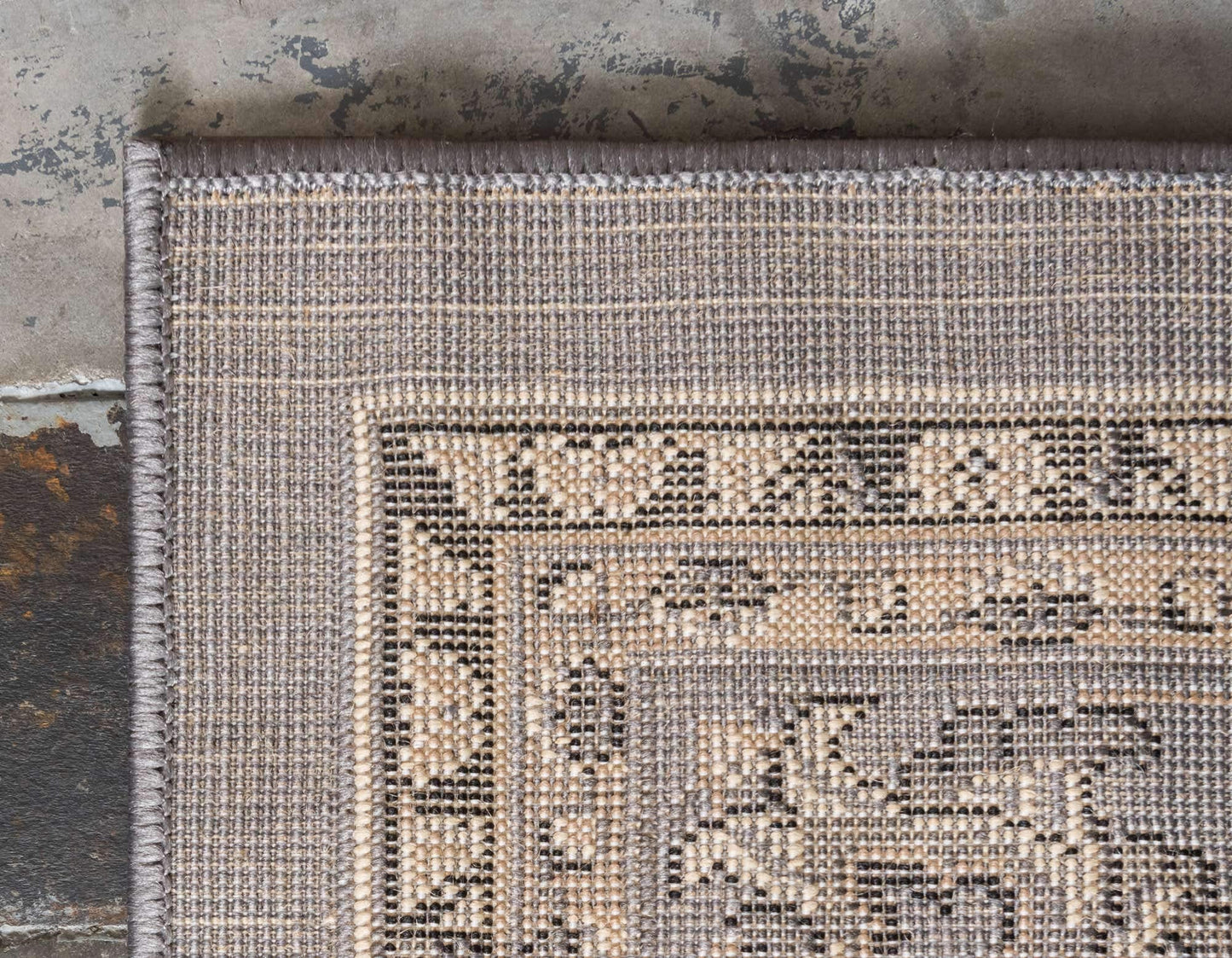 Unique Loom Sialk Hill Collection Area Rug - Washington (9' 10" x 13' 1" Rectangle Gray/Black)
