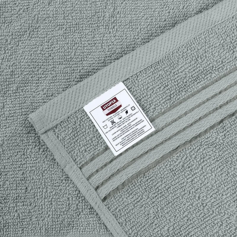 Utopia Towels 12 Pack Premium Wash Cloths Set, 12 by 12 Inches, 100% Cotton Ring Spun, Highly Absorbent and Soft Feel Washcloths for Bathroom, Spa, Gym, and Face, Cool Grey