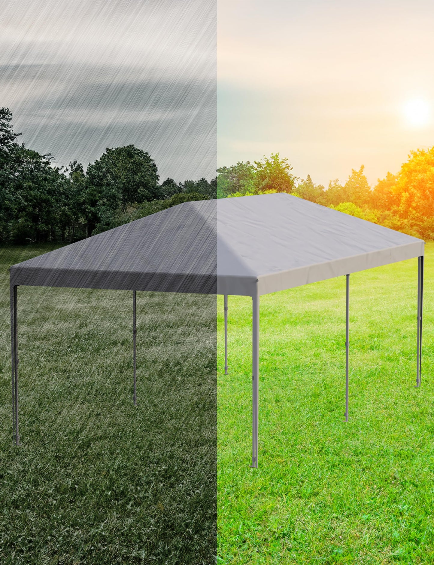 10'x 20' Pop Up Canopy for Parties, Heavy Duty Commercial Outdoor Vendor Waterproof Gazebo Shelter for Patio Events, White