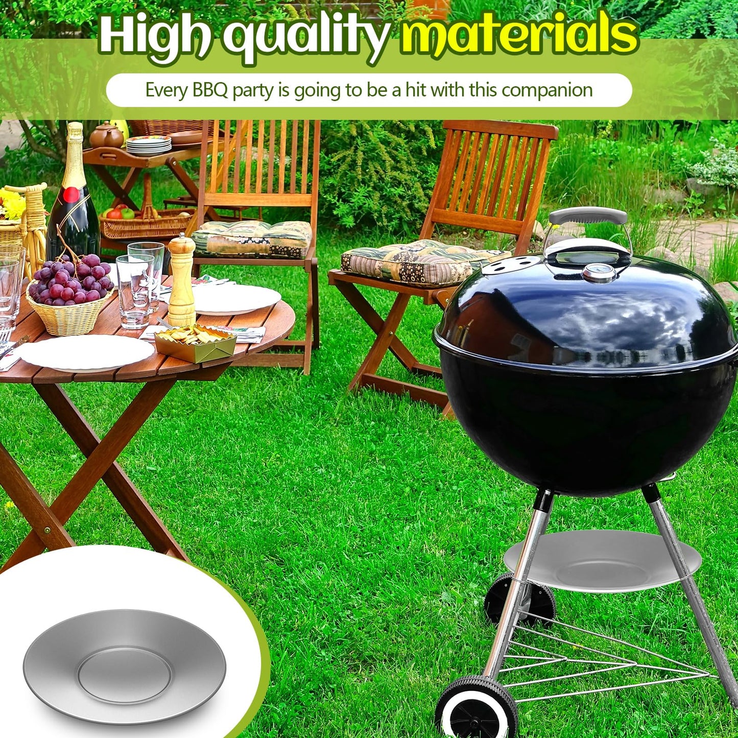 MorningRo 1 Pcs 11'' Diameter Ash Catcher Pan Ash Pan for Charcoal Grill Compatible with Weber for Grill Replacement Parts