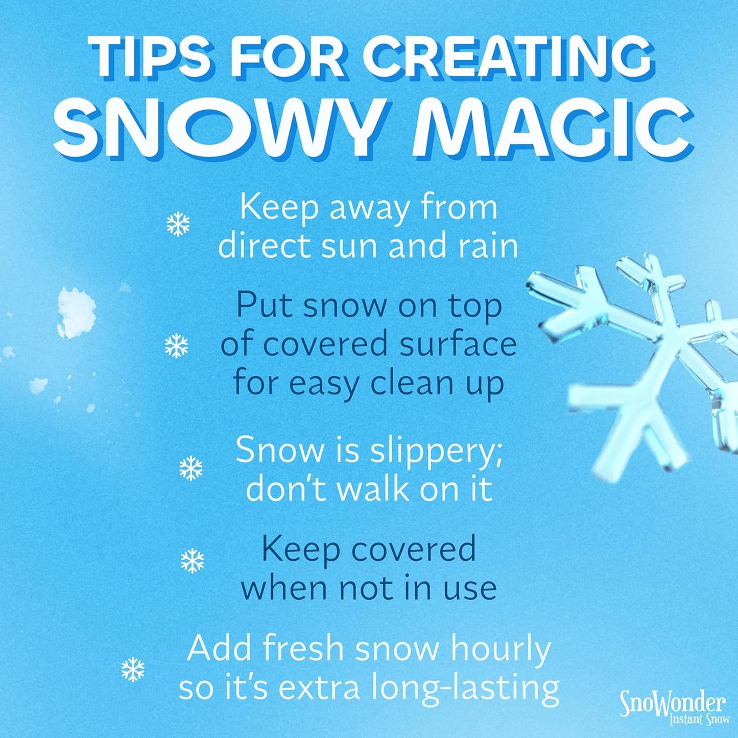 SnoWonder Instant Snow | Create 36 Gallons of Realistic Fake Snow for Fun Crafts & Cloud Slime