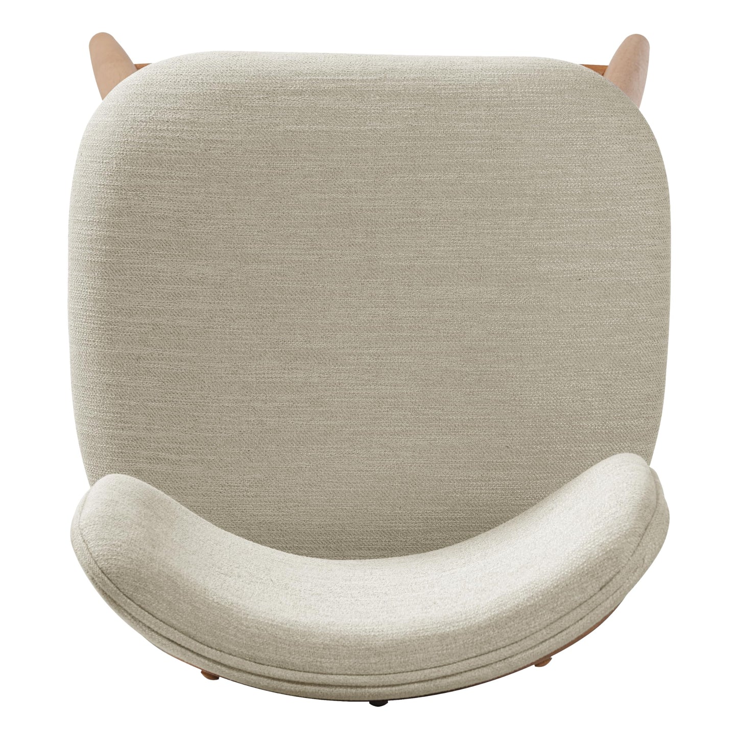 Christopher Knight Home Mundo Counter Height Bar Stools Set of 2, Fabric Upholstered Counter Stools and Curved Backrest, Rubberwood Kitchen Island Armchair with Splayed Legs, Beige + Natural