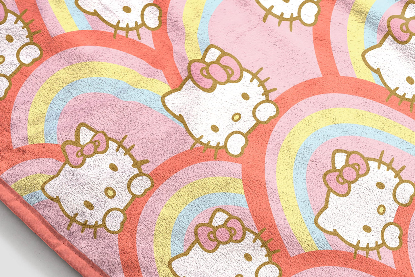 Jay Franco Plush Throw Blanket – Soft & Comfy Throw for Couch or Bed – Cozy Home Décor for Living Room & Bedroom, Multi - Hello Kitty, 46x60 - Throw Blanket