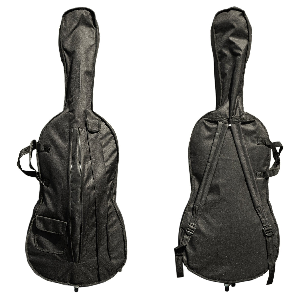Paititi PTTCE201T Ebony Fitted Oil Finish Solid Wood Cello with Soft Case, Bow, Rosin, Stopper and Mute