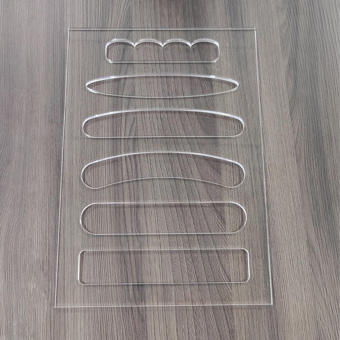 Kingria 6 in1 Board Handle Router Template for Woodworking 1/4'' Thick DIY Router Template Grab Handle Acrylic Inlay Template Decorative Guide, Transparent