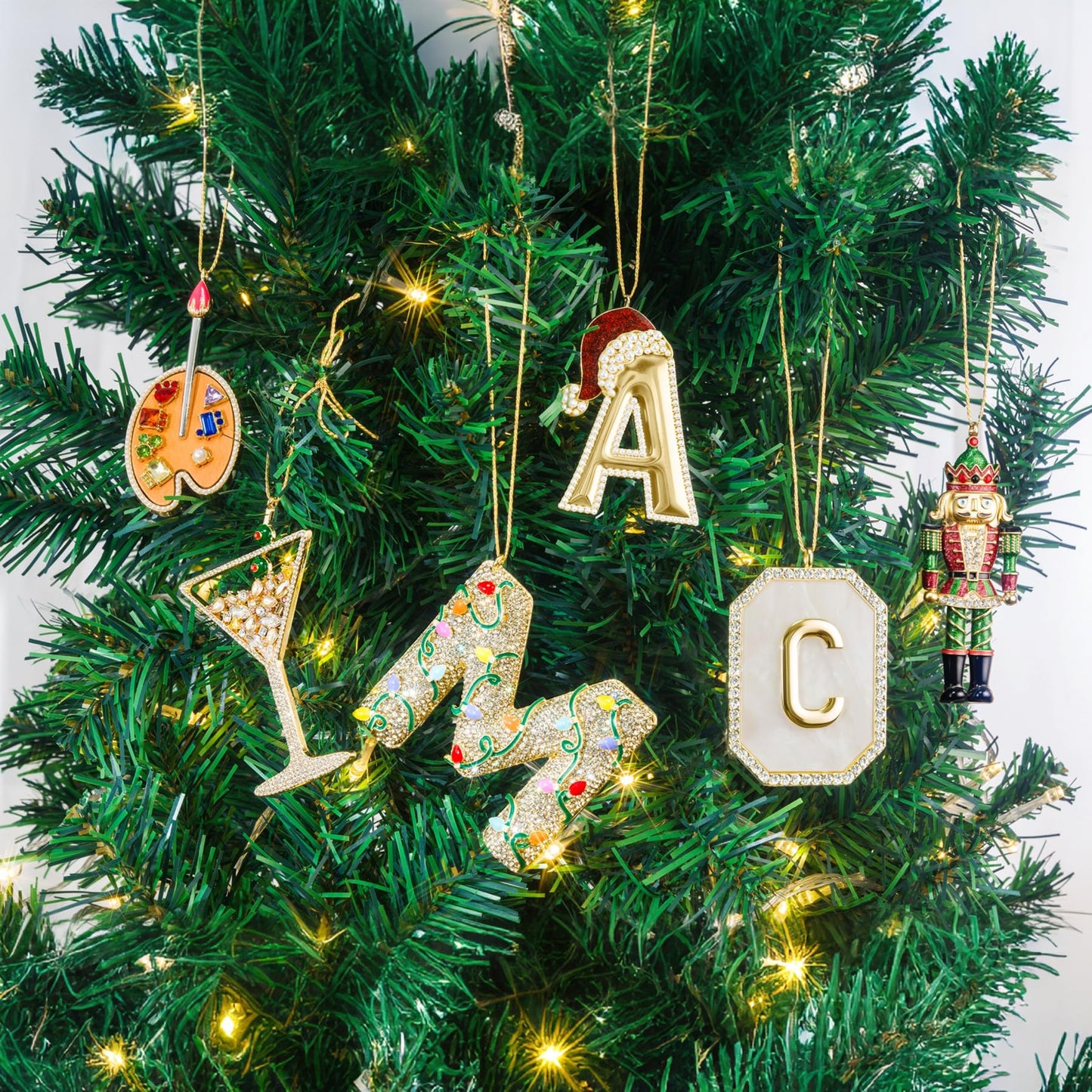 COXTNBIO Christmas Artist Ornaments, Christmas Tree Decorations, Artist Drawing Palette Ornament, Hanging Keepsake Gifts for Sisters Mom Grandma Women