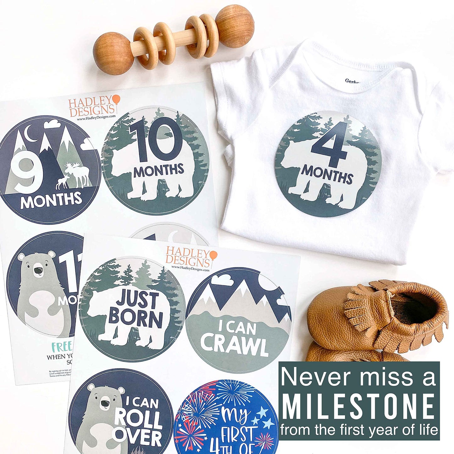 20 Monthly Baby Milestone Stickers Boy - Adventure Baby Monthly Milestone Stickers for Baby Boy, Milestone Baby Monthly Stickers, Baby Month Stickers for Baby Photo Props, Monthly Baby Stickers Boy