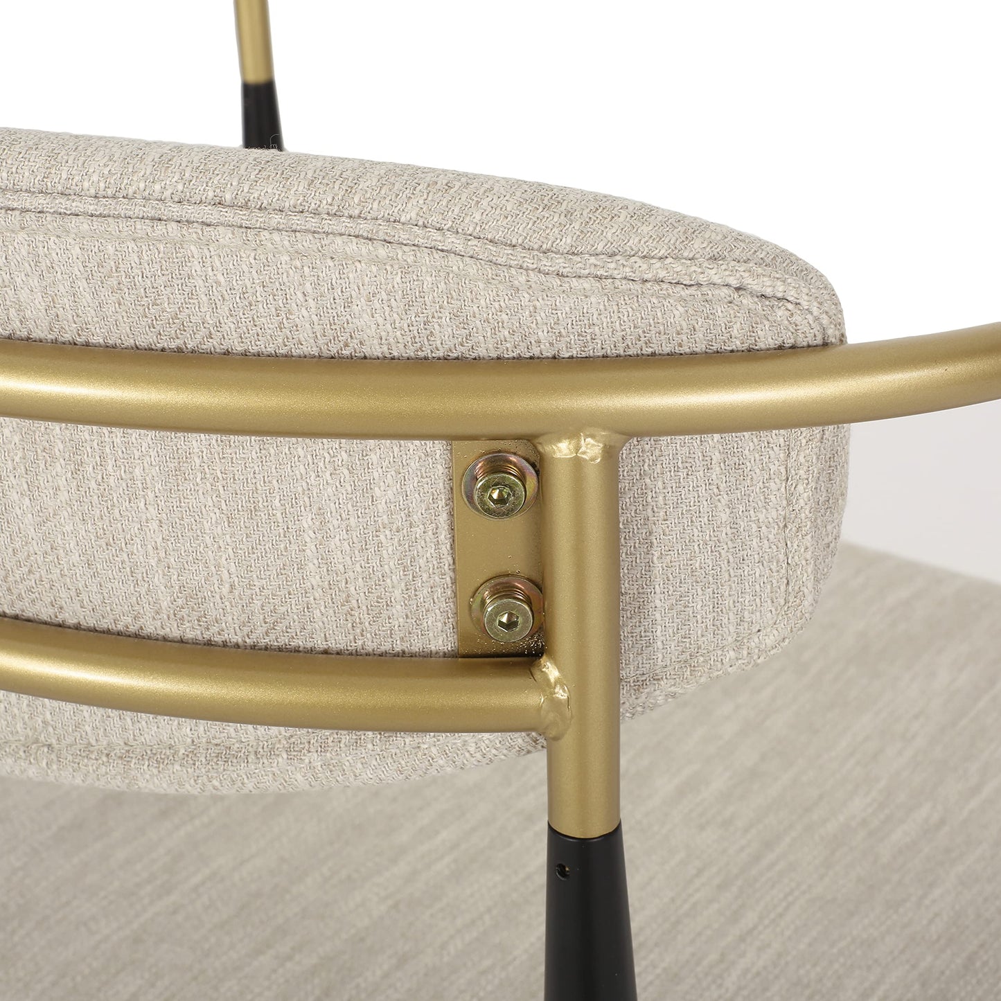 Merax 25" Fabric Upholstered Counter Stools with Backrest and Metal Frame Footrest,Set of 2,Modern Barstools