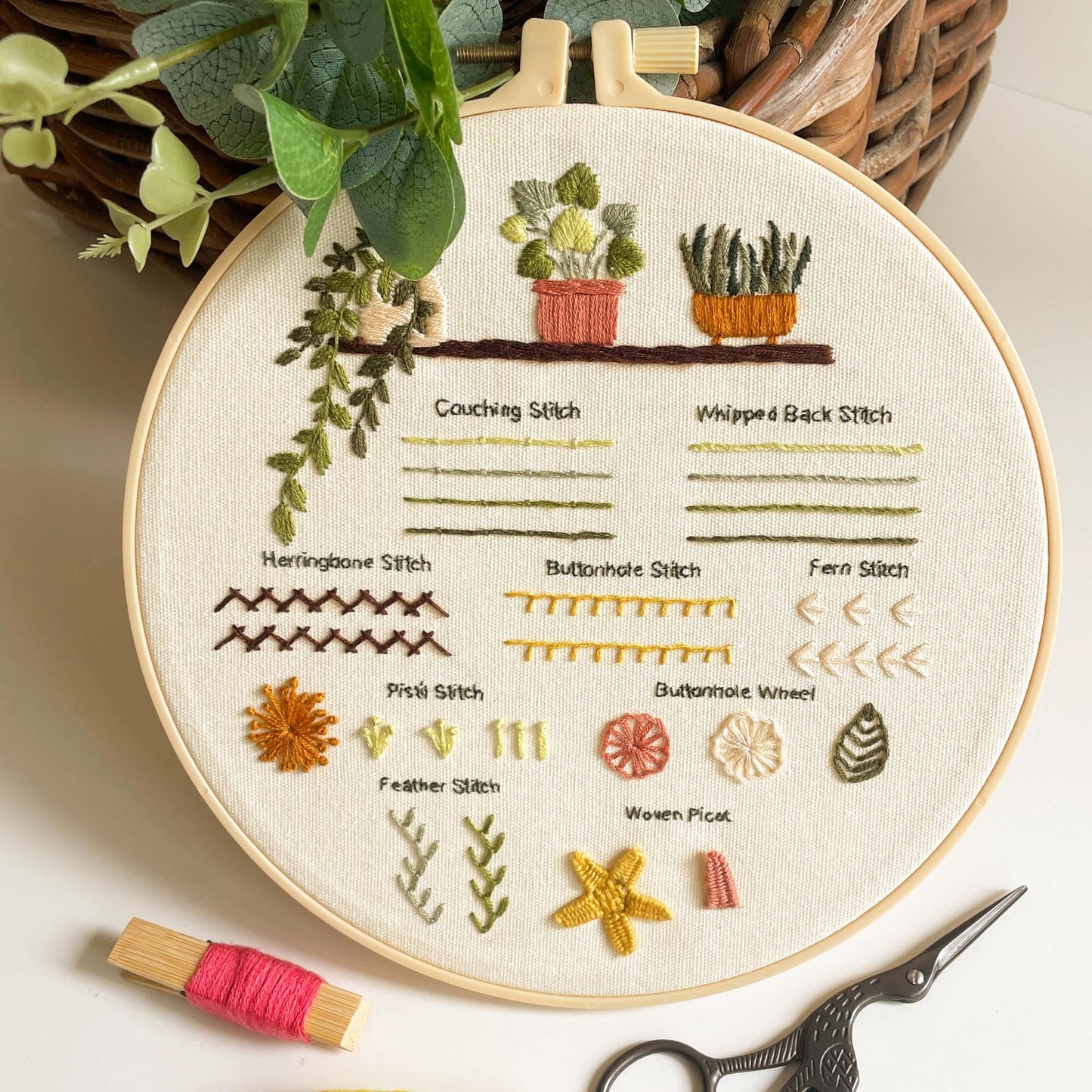 Myfilicity Embroidery Beginners Stitch Practice kit, 3 Embroidery Starter Kits, Learn 30 Different Stitching Techniques for Craft Enthusiasts to Hand-Stitch Fabric and Learn Embroidery Skills…