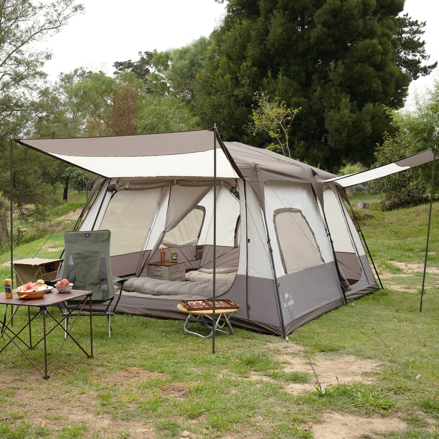 Naturehike Cape 6 Person 8 Person Camping Tent, 60S Easy Setup Instant Tent Pop up Tent, Waterproof Large Tall 6/8 Person Tents for Camping, Car Camping