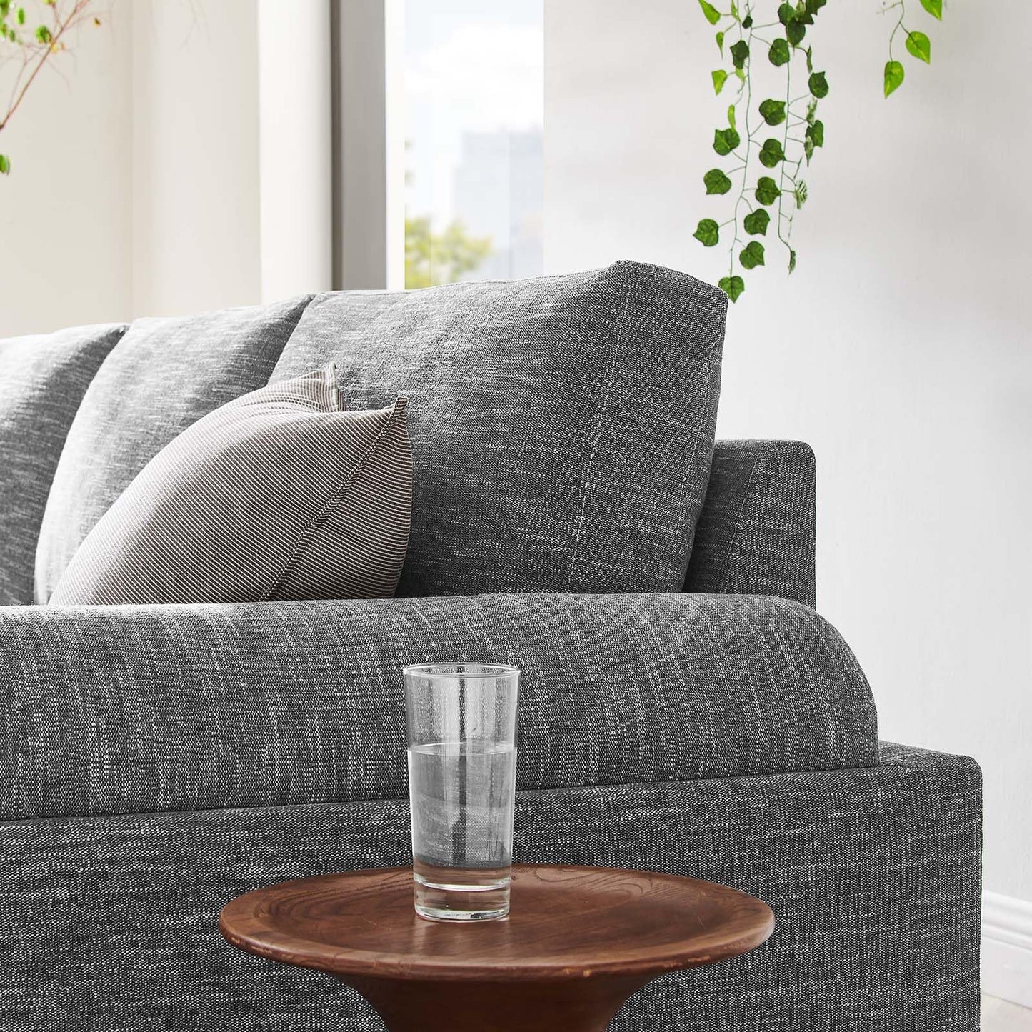 Modway EEI-6401-GRY Oasis Upholstered Fabric Sofa, Gray