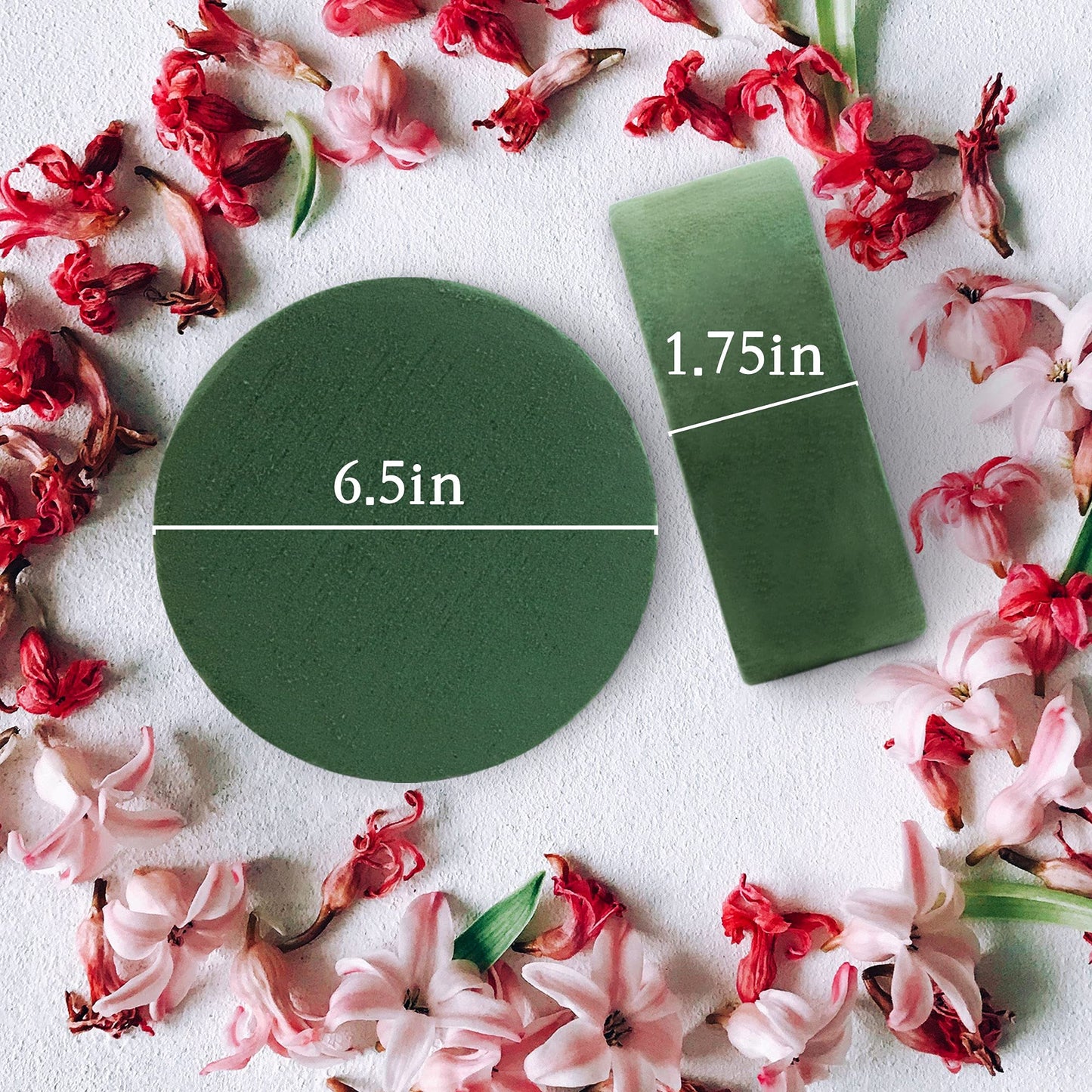Max Shape 6 Packs Round Floral Foam Blocks,6.5'' Large Dry Floral Foam for Artificial Flowers,Flower Foam Blocks for Wedding Aisle Flowers Party Decoration