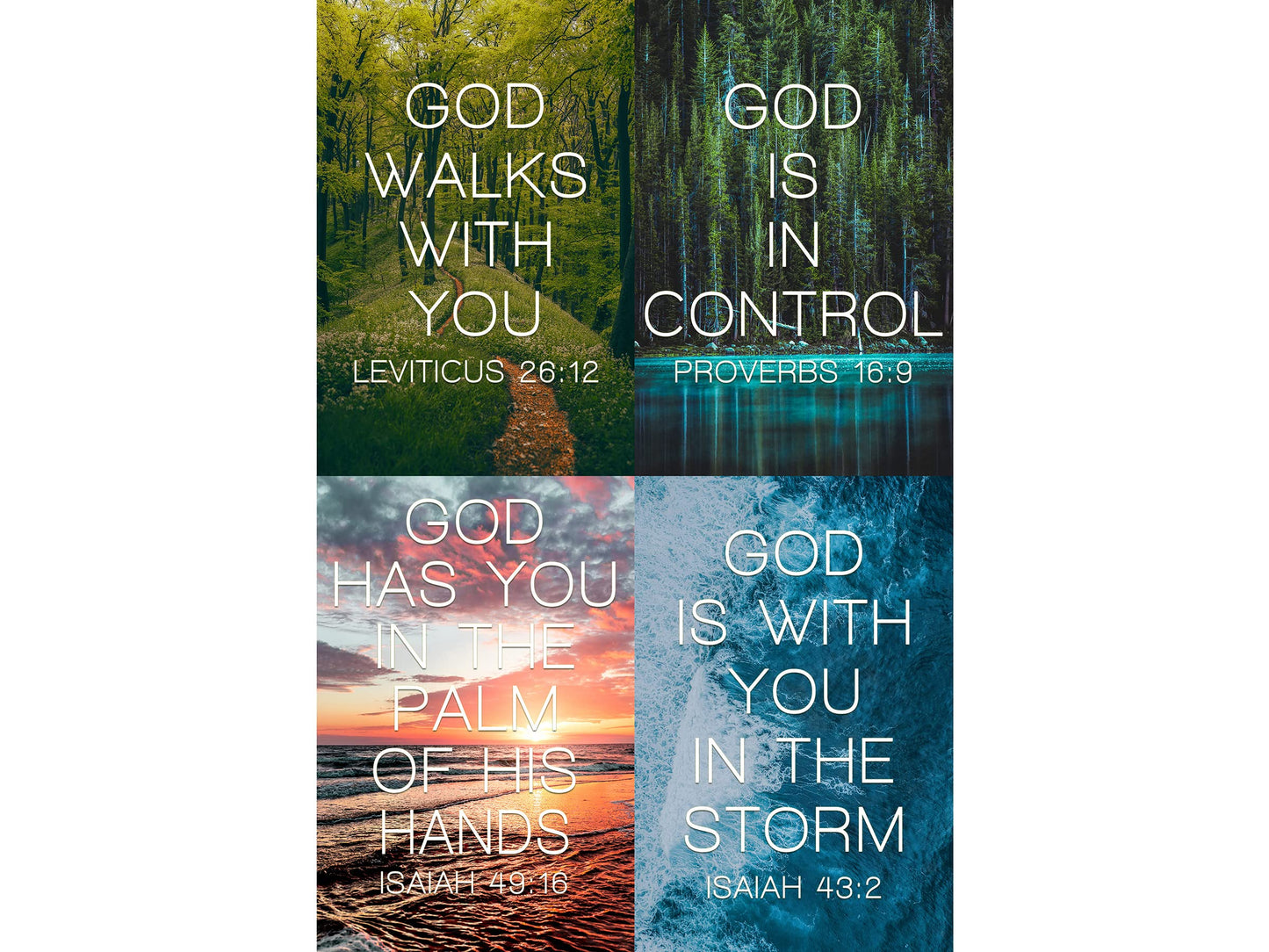PARODY ART PRINTS 20 God Series - Bible Verse Landscape Photography Aesthetic Collage Kit, Teen Room Wall Decor, College Dorm Decor, Christian Inspirational Gift, 4x6 Professional Photos