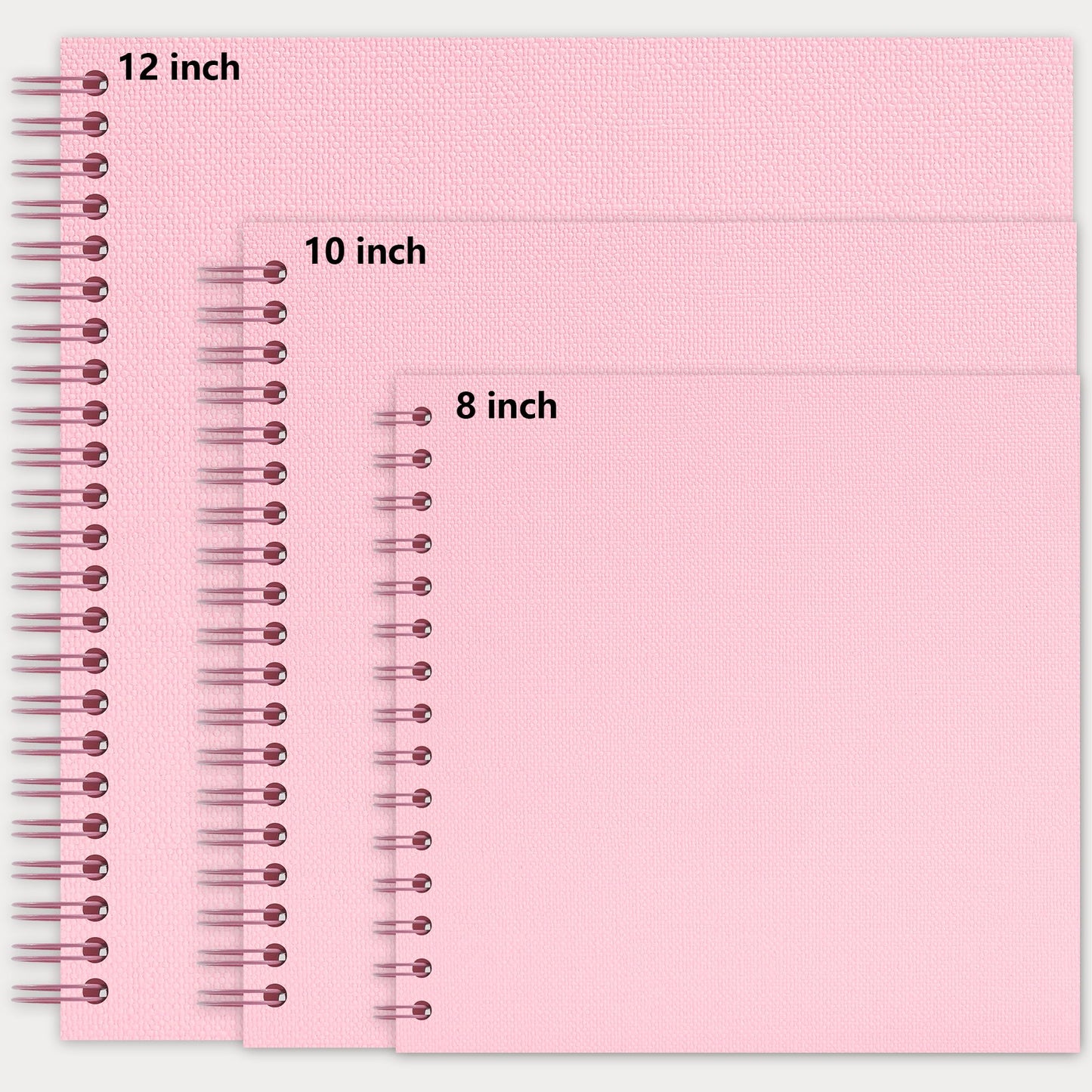 Vienrose Scrapbook Album 10x10 Inch Blank Thick Kraft Paper DIY Scrapbooking Supplies, Small Scrap Book Photo Albums for Wedding Travel Family Baby - Perfect Holiday Gifts Pink 20 Sheets/40 Pages