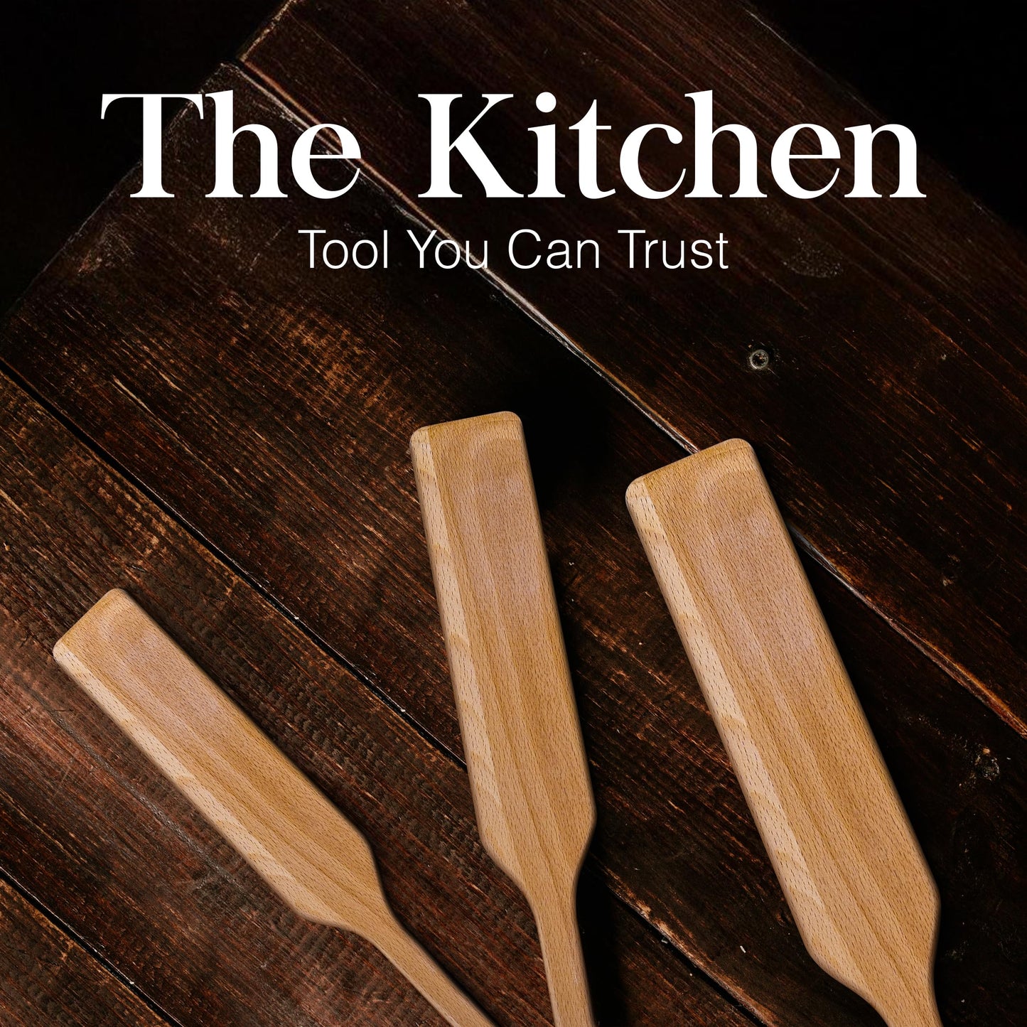 Flat Wooden Spatula for Cooking - 24" Long Wooden Stirring Paddle for Cooking, Mixing, Brewing in Big Stock Pots, Hand-Held Beech Wood Pot Stirrer Wooden Spoon for Kitchen