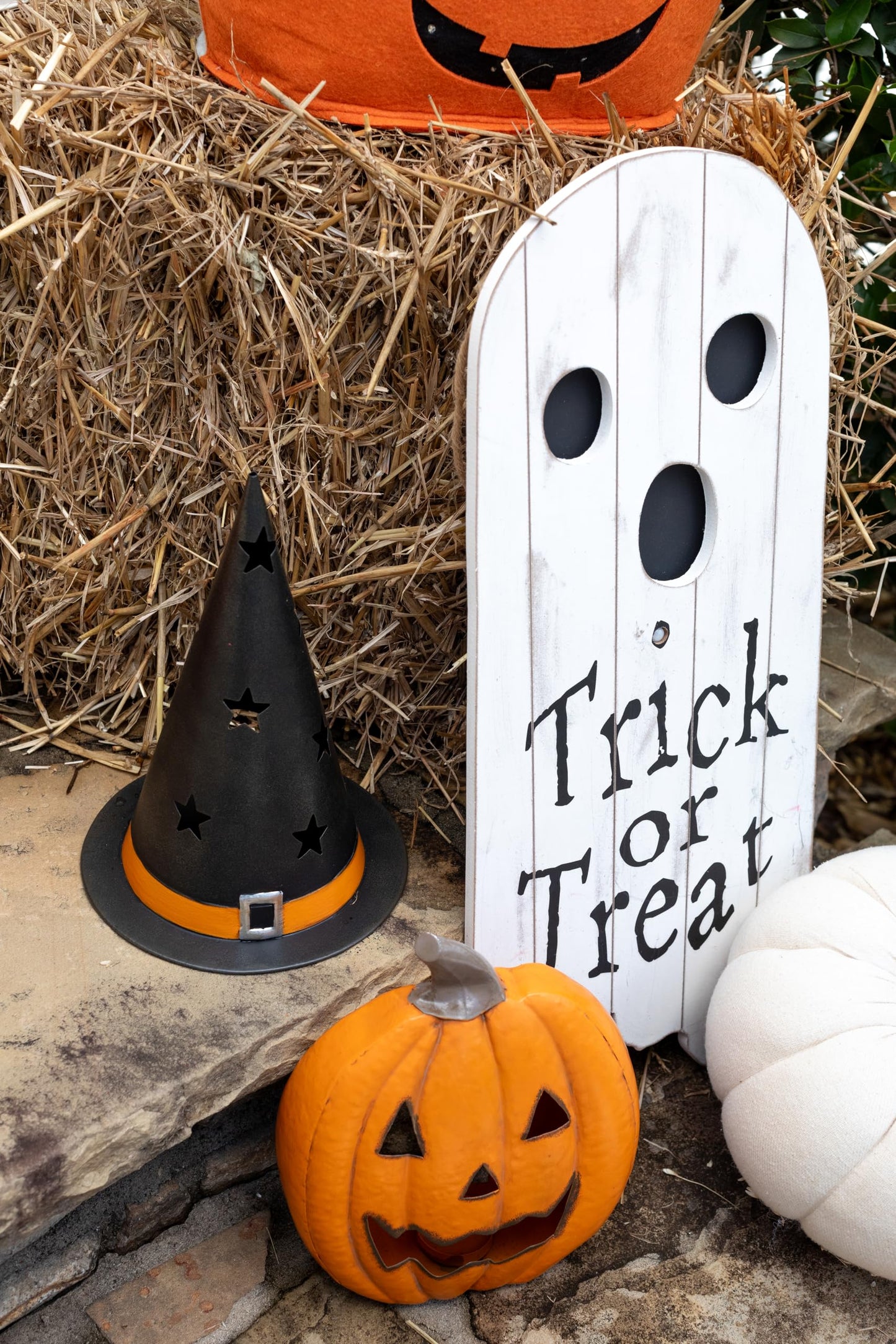Mud Pie Halloween Tin Lanterns, Hat, 10.5" x 7.5"