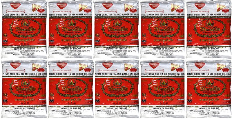 WHOLESALE 10 Bags Number One The Original Thai Iced Tea Mix 4,000 Gram - Number One Brand Imported From Thailand - Great for Restaurants That Want to Serve Authentic and Thai Iced Teas, 400g Bag