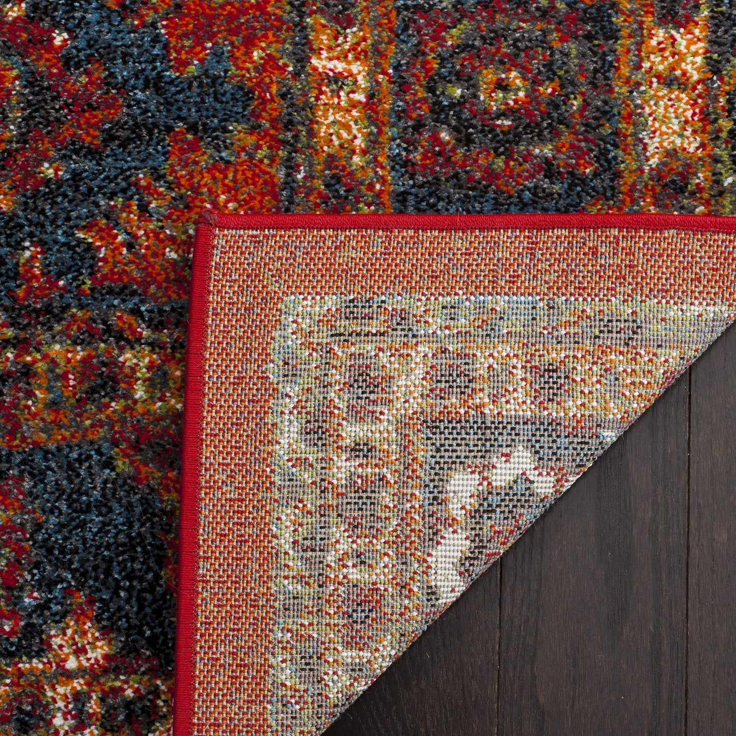 SAFAVIEH Area Rug 8x10 - Vintage Hamadan Collection - Large - Orange & Blue, Traditional Persian Design, Non-Shedding & Easy to Clean, Ideal for Living Room, Bedroom, Dining Space (VTH214C)