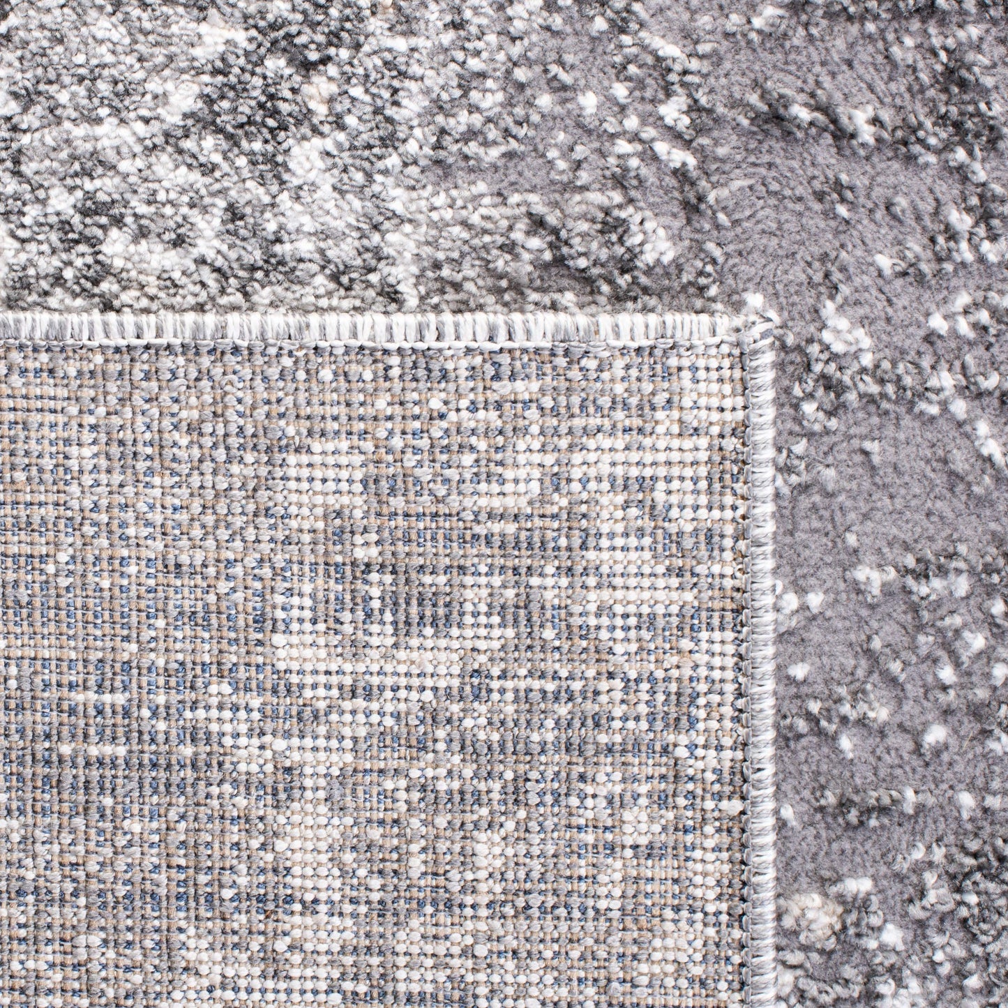 SAFAVIEH Aston Collection Area Rug - 9' x 12', Light Grey & Grey, Modern Abstract Design, Non-Shedding & Easy Care, Ideal for High Traffic Areas in Living Room, Bedroom (ASN715F)