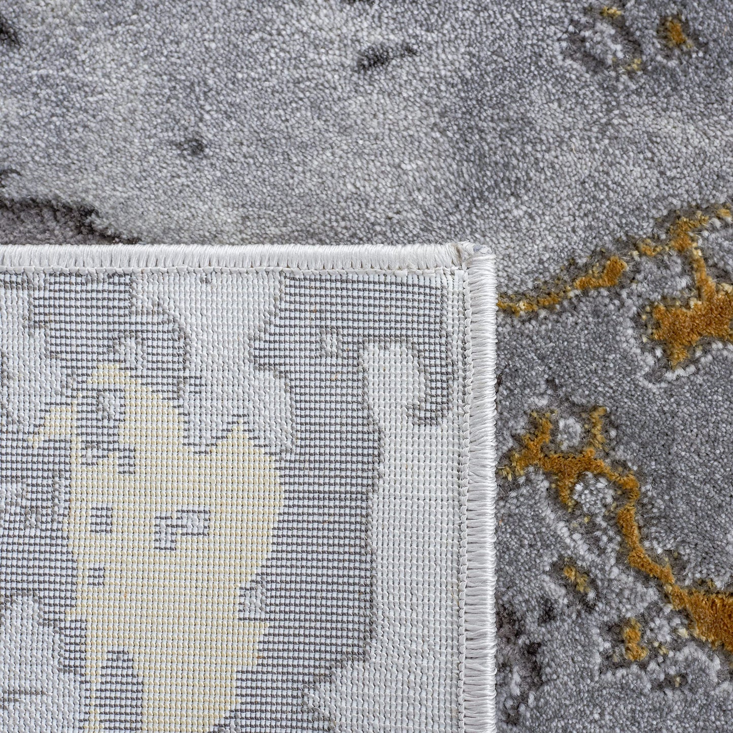 SAFAVIEH Craft Collection Area Rug - 10'6" x 14', Grey & Gold, Modern Abstract Design, Non-Shedding & Easy Care, Ideal for High Traffic Areas in Living Room, Bedroom (CFT860F)