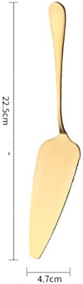 Stainless Steel Serrated Edge Cake Server Blade Cutter, Kitchen Baking Pastry Spatula for Pie and Pizza (Gold)