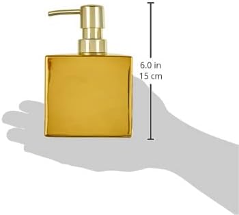 Glamour Chic Porcelain Soap Dispenser, Gold, 5.83" t X 3.86" w