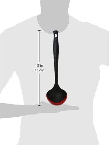 Le Creuset Revolution Bi-Material Ladle, 12" x 3.5", Cerise