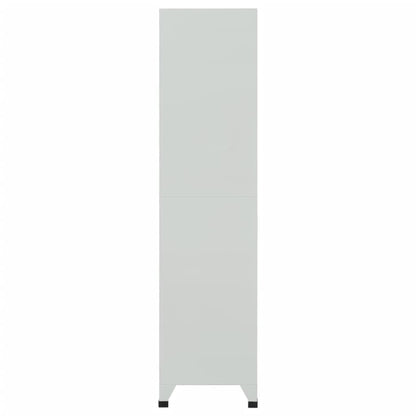 PUGYNBK Grey Steel Large Locker Cabinet with Six Lockable Compartments for Secure Storage, Durable Industrial Style Organizer for Office, Gym, or Home