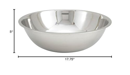 Winco 16 Quart Heavy-Duty Stainless Steel Mixing Bowl
