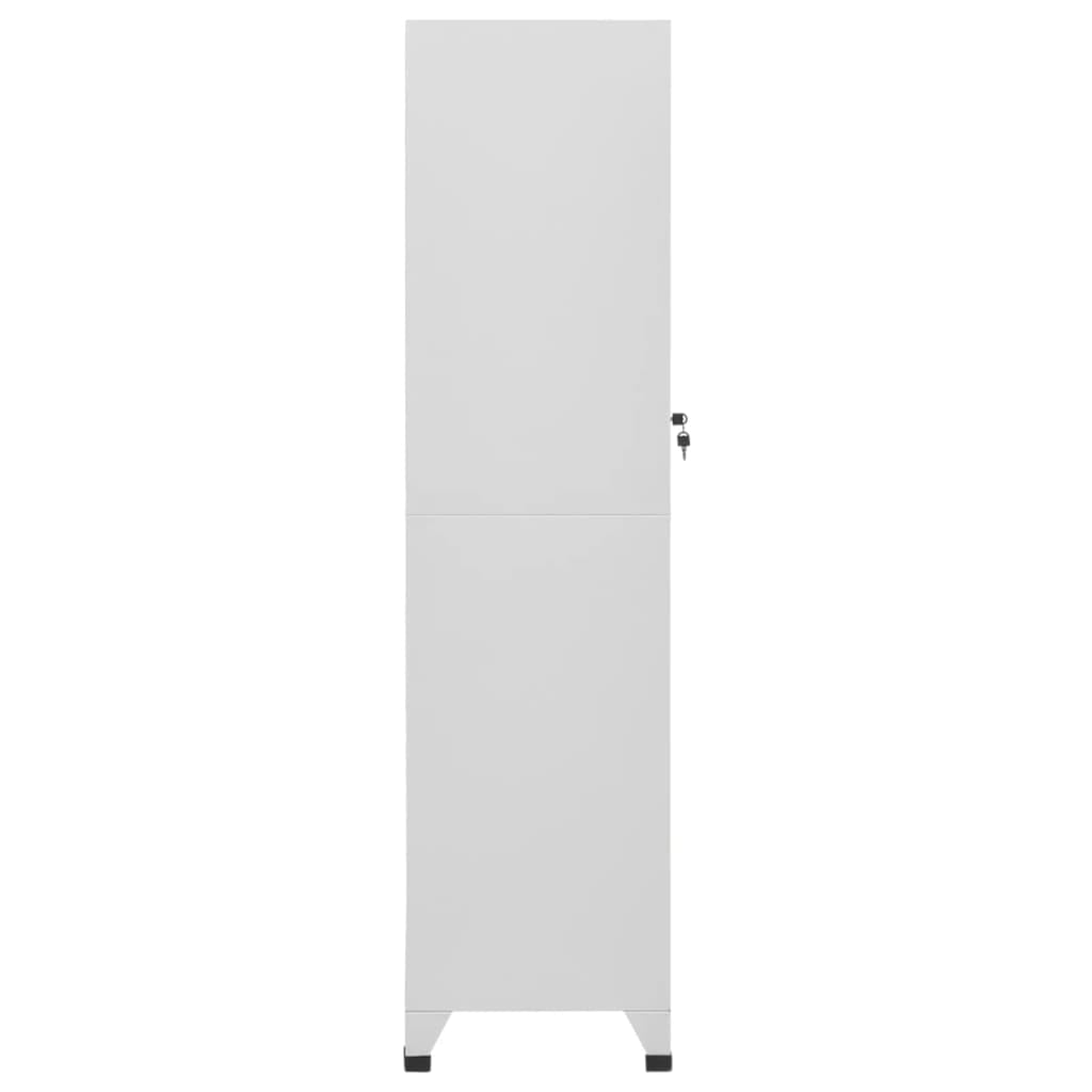CongVVFV Industrial Grey Steel Large Locker Cabinet Rectangular Storage with Cam Lock Keys, Durable Metal Build for Office Utility Room Sports Changing Room, Sleek Matte Finish Easy