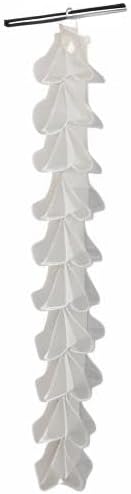 20-Pocket Closet 10 Household Essentials Shoe File, Durable Canvas and Plastic, Holds Pairs of Shoes, Individual