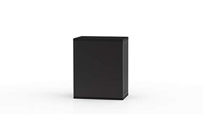 Suncast Commercial Heavy-Duty 9 Cubic Ft. Resin Storage Cabinet with Lockable Handles, Adjustable Metal-Reinforced Shelves for Garage or Workspace, Black, Made in The USA