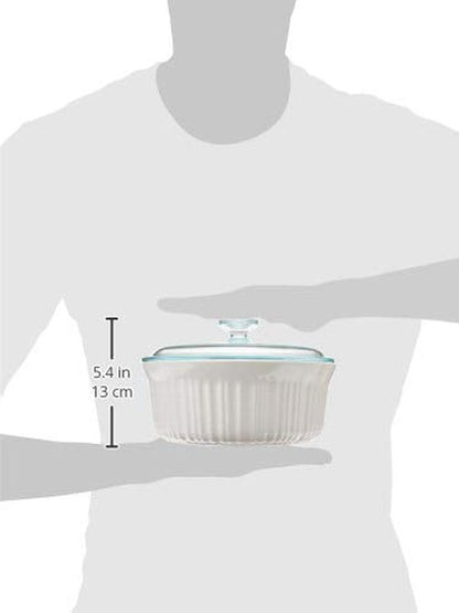 CorningWare French White 10-Pc Ceramic Bakeware Set with Lids Chip and Crack Resistant Stoneware Baking Dish, Microwave, Dishwasher, Oven, Freezer and Fridge Safe