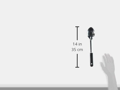 Winco Stainless Steel Basting Spoon with Plastic Handle - Solid, 13"