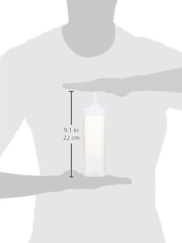 Winco Chocolatier's Wide Mouth Squeeze Bottles, 12-Ounce, 6-Pack for Chocolate