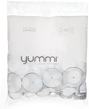 Yummi Unscented Tealight Candles, 100 per Pack, 5 Hour Burn Time