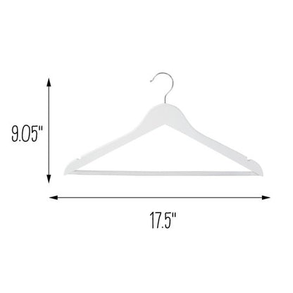 Honey-Can-Do 24-Pack Non-Slip Swivel Hook Wood Hangers, White HNG-09407 White