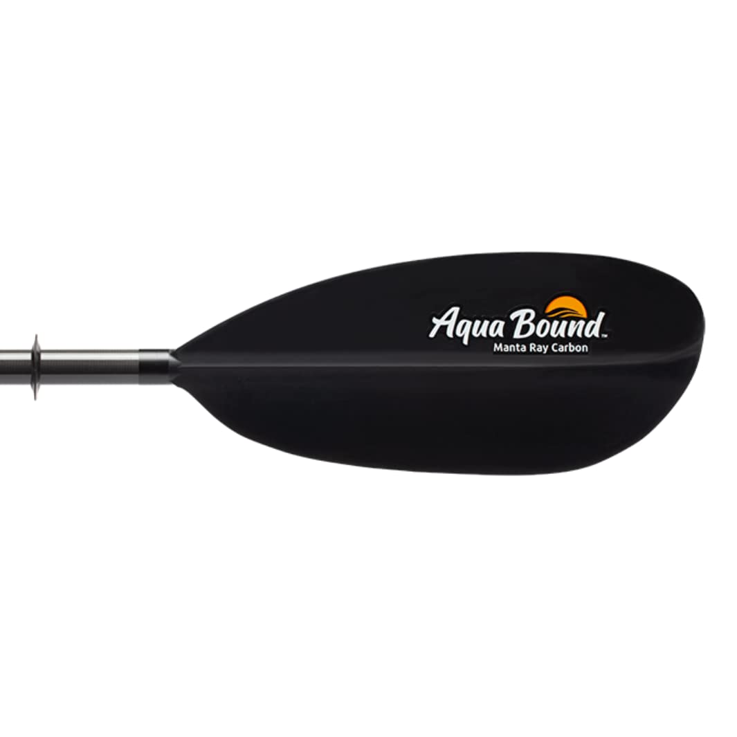 AQUA BOUND Manta Ray Carbon 2 Piece Posi-Lok™ Kayak Paddle – Lightweight Carbon Shaft, Carbon-Reinforced Nylon Blades with Dihedral Design, High-Angle Performance