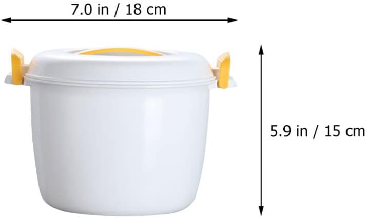 Luxshiny Mini Microwave Pressure Cooker - Portable Steamer for Cooking Soup, Rice, Stews, Oatmeal - Yellow S