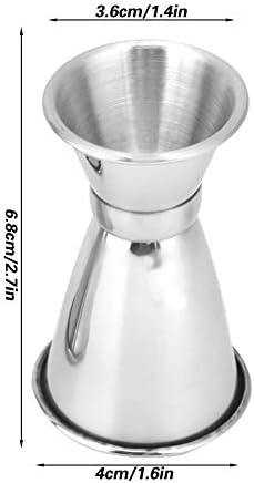 Cocktail Jigger Double Measuring Cup, Stainless Steel Shaker Tool for Various Beverages, 25ml/10ml