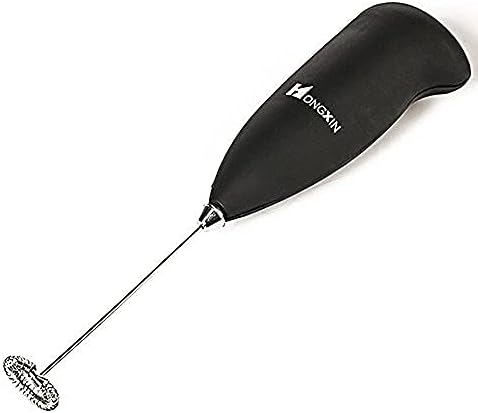 Hongxin Handheld Milk Frother, Battery Operated Electric Foam Maker, Hand Blender for Coffee, Cappuccino, Latte, Hot