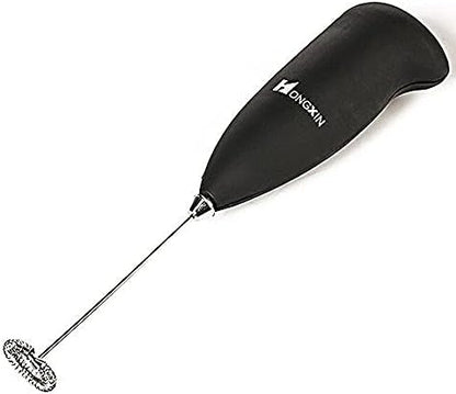 Hongxin Handheld Milk Frother, Battery Operated Electric Foam Maker, Hand Blender for Coffee, Cappuccino, Latte, Hot