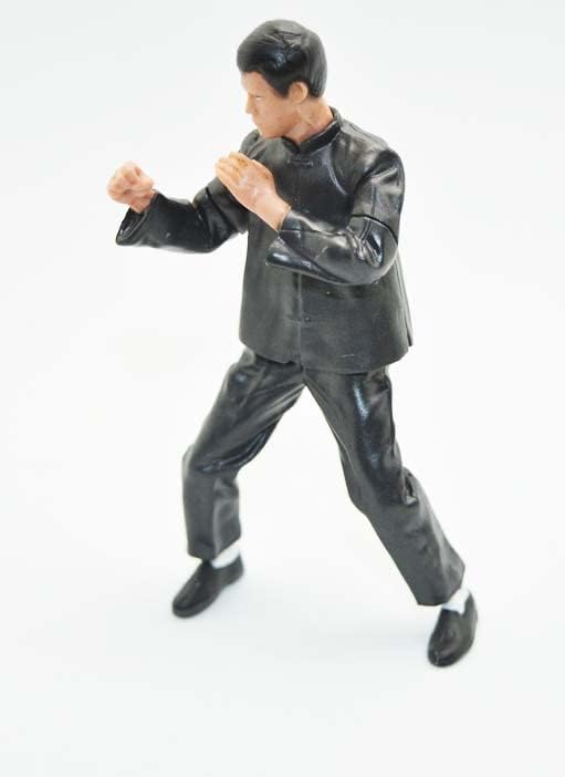 Palmetto Houseares Bruce Lee Figurine Collection Set, 4PCS, 4 Inch Average Height, Hard Plastic Resin