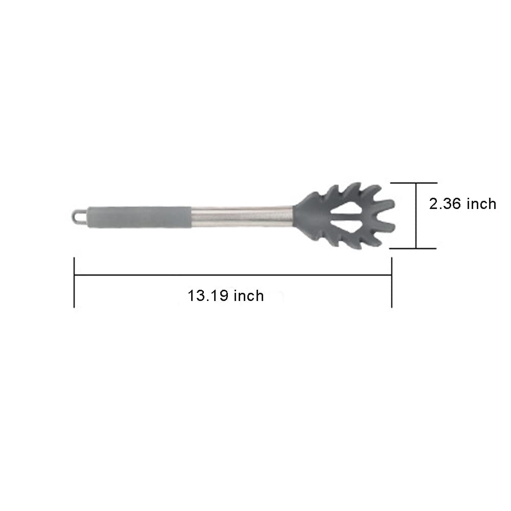 Silicone Pasta Fork, Spaghetti Server, Professional Pasta Server Spoon Heat Resistant Noodle Spoon, Spaghetti Strainer Best Cooking Tools