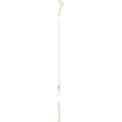 WPKUSC041P032 94 1/2"L (Adjustable 32"H to 36"H) Ashford Scalloped Panel Traditional Wainscot Paneling Kit
