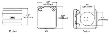 SEAFLO Portable Toilet for Marine, RV, Camping and Boat (2.6 Gallon)