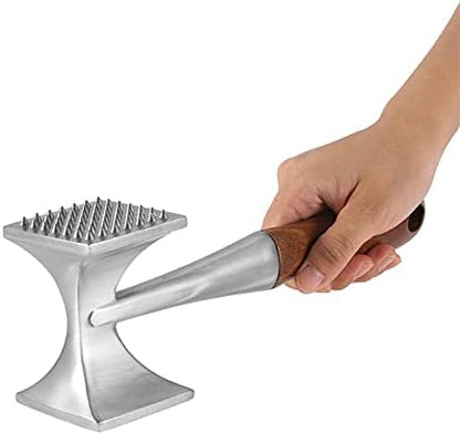 Meat Tenderizer Hammer, Dual-Sided Meat Pounder Tool with Wooden Handle for Steak, Beef, Poultry Mallet